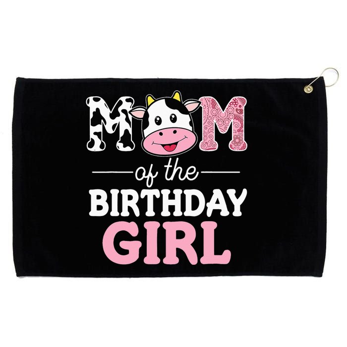 Mom of The Birthday Farm Cow funny animal Grommeted Golf Towel