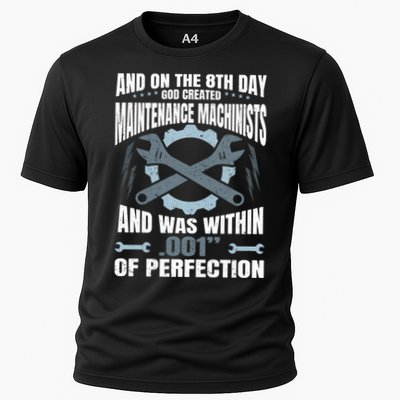 Machining On The 8th Day God Created Maintenance Machinist Gift Performance Shirt