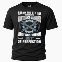 Machining On The 8th Day God Created Maintenance Machinist Gift Cooling Performance Crew T-Shirt