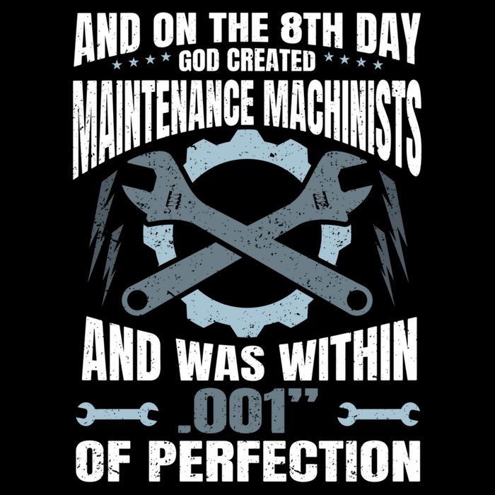 Machining On The 8th Day God Created Maintenance Machinist Gift Cooling Performance Crew T-Shirt