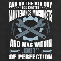 Machining On The 8th Day God Created Maintenance Machinist Gift Adult Drive Performance Visor