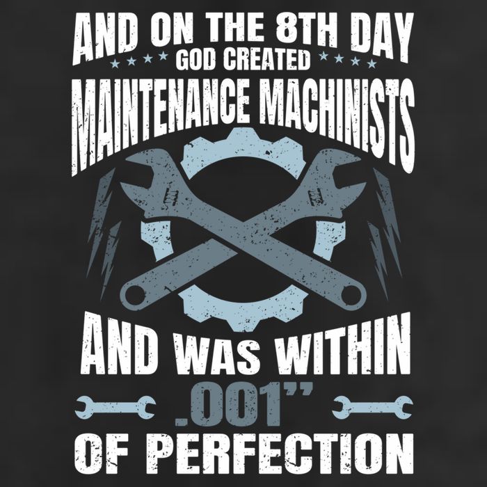 Machining On The 8th Day God Created Maintenance Machinist Gift Adult Drive Performance Visor