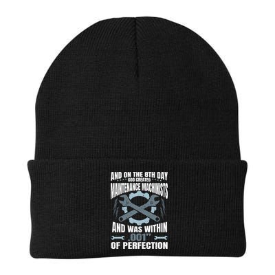 Machining On The 8th Day God Created Maintenance Machinist Gift Beanie