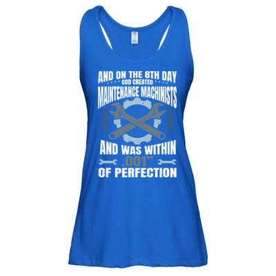 Machining On The 8th Day God Created Maintenance Machinist Gift Ladies Essential Flowy Tank