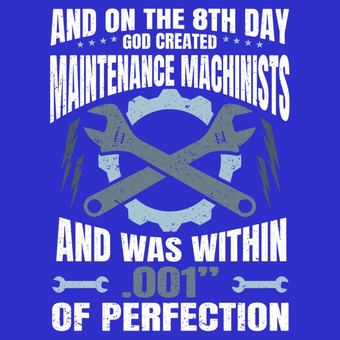 Machining On The 8th Day God Created Maintenance Machinist Gift Zip Tote Bag