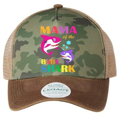 Mama Of The Baby Birthday Shark Mama Shark Mother's Day Legacy Tie Dye Trucker Hat