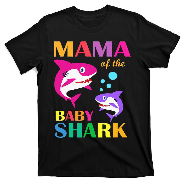 Mama Of The Baby Birthday Shark Mama Shark Mother's Day T-Shirt