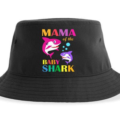 Mama Of The Baby Birthday Shark Mama Shark Mother's Day Sustainable Bucket Hat