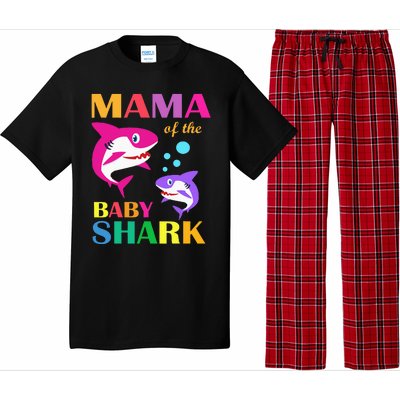 Mama Of The Baby Birthday Shark Mama Shark Mother's Day Pajama Set