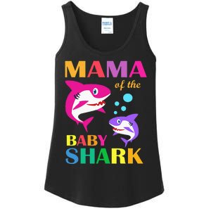 Mama Of The Baby Birthday Shark Mama Shark Mother's Day Ladies Essential Tank