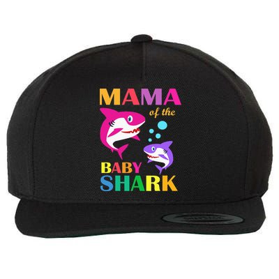 Mama Of The Baby Birthday Shark Mama Shark Mother's Day Wool Snapback Cap