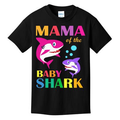 Mama Of The Baby Birthday Shark Mama Shark Mother's Day Kids T-Shirt