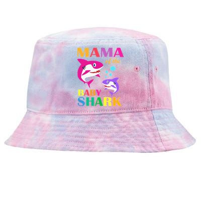 Mama Of The Baby Birthday Shark Mama Shark Mother's Day Tie-Dyed Bucket Hat