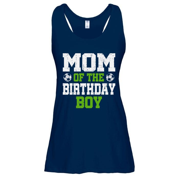 Mom of the Birthday Soccer Player Vintage Ladies Essential Flowy Tank