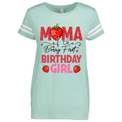 Mama Of The Berry First Birthday Gifts Sweet Strawberry Enza Ladies Jersey Football T-Shirt