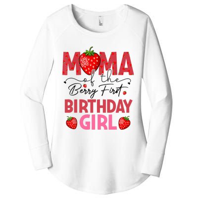 Mama Of The Berry First Birthday Gifts Sweet Strawberry Women's Perfect Tri Tunic Long Sleeve Shirt