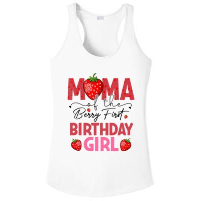 Mama Of The Berry First Birthday Gifts Sweet Strawberry Ladies PosiCharge Competitor Racerback Tank