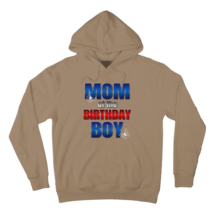 Mom Of The Birthday Spider Web Boy Mom And Dad Family Hoodie