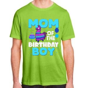 Mom Of The Birthday Boy Llama Mom And Dad Family Party Adult ChromaSoft Performance T-Shirt