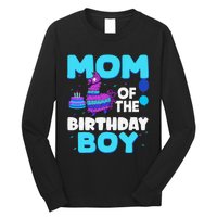 Mom Of The Birthday Boy Llama Mom And Dad Family Party Long Sleeve Shirt