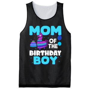 Mom Of The Birthday Boy Llama Mom And Dad Family Party Mesh Reversible Basketball Jersey Tank