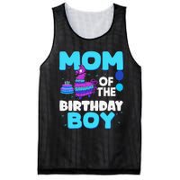 Mom Of The Birthday Boy Llama Mom And Dad Family Party Mesh Reversible Basketball Jersey Tank