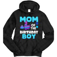 Mom Of The Birthday Boy Llama Mom And Dad Family Party Tie Dye Hoodie