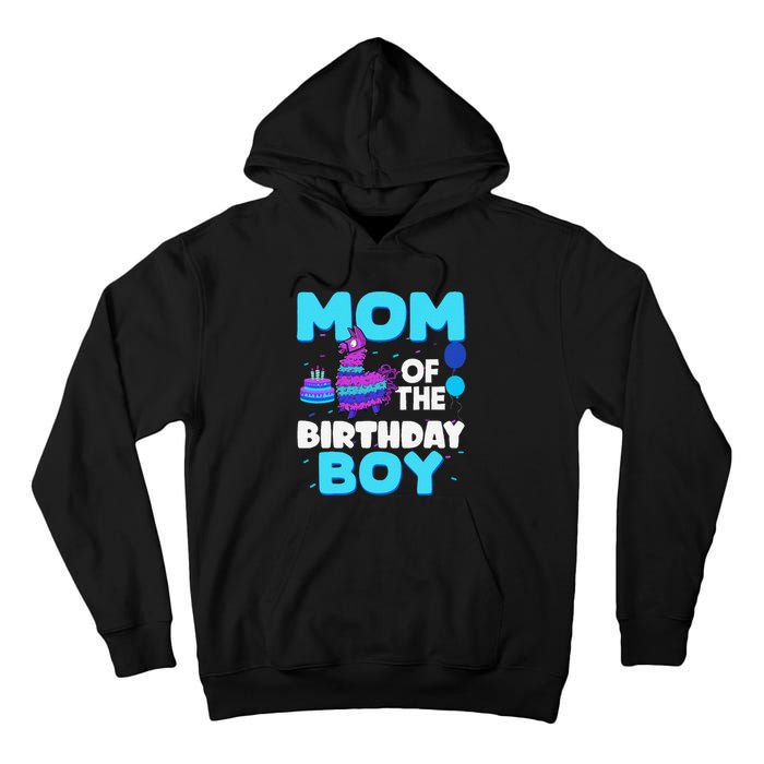 Mom Of The Birthday Boy Llama Mom And Dad Family Party Tall Hoodie