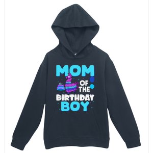 Mom Of The Birthday Boy Llama Mom And Dad Family Party Urban Pullover Hoodie