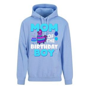 Mom Of The Birthday Boy Llama Mom And Dad Family Party Unisex Surf Hoodie