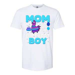 Mom Of The Birthday Boy Llama Mom And Dad Family Party Softstyle CVC T-Shirt