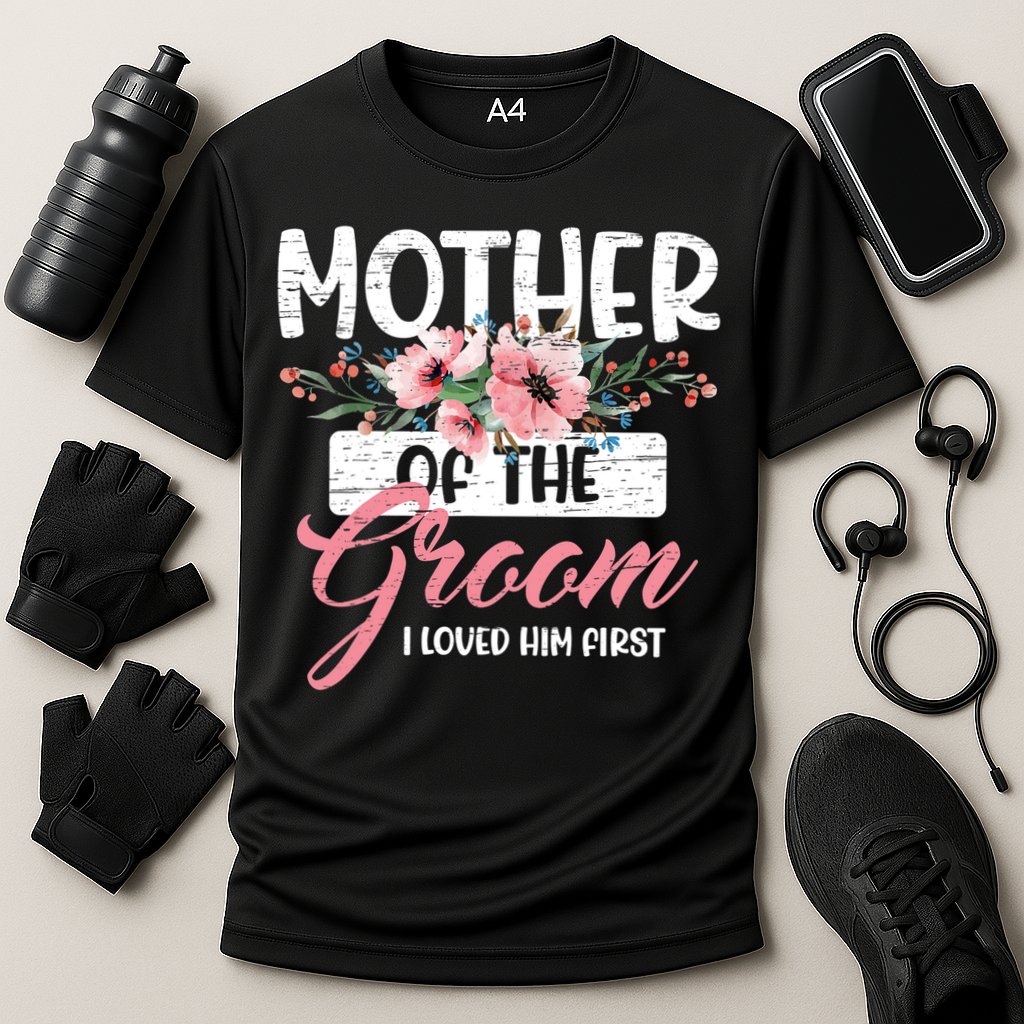 Mother Of The Groom I Loved Him First Mother's Day Wedding Cooling Performance Crew T-Shirt