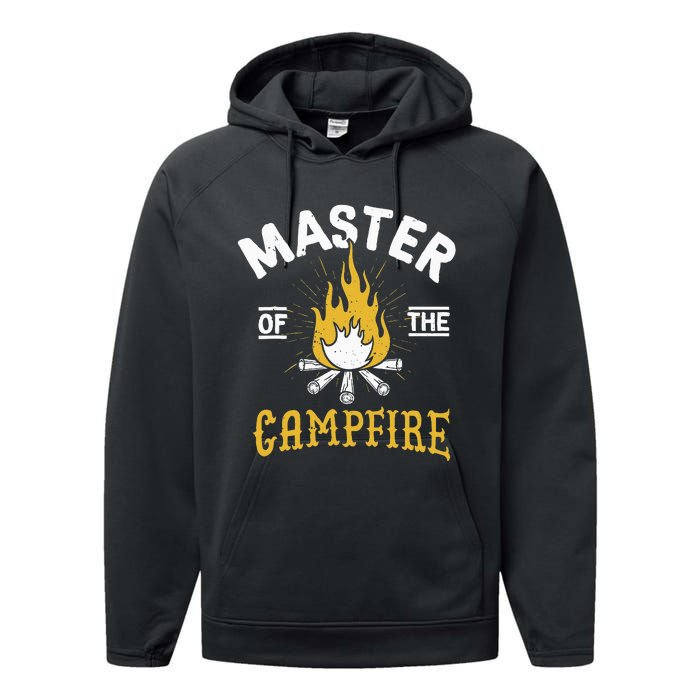 Master Of The Campfire Camping & Outdoors Performance Fleece Hoodie