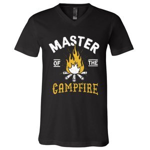 Master Of The Campfire Camping & Outdoors V-Neck T-Shirt