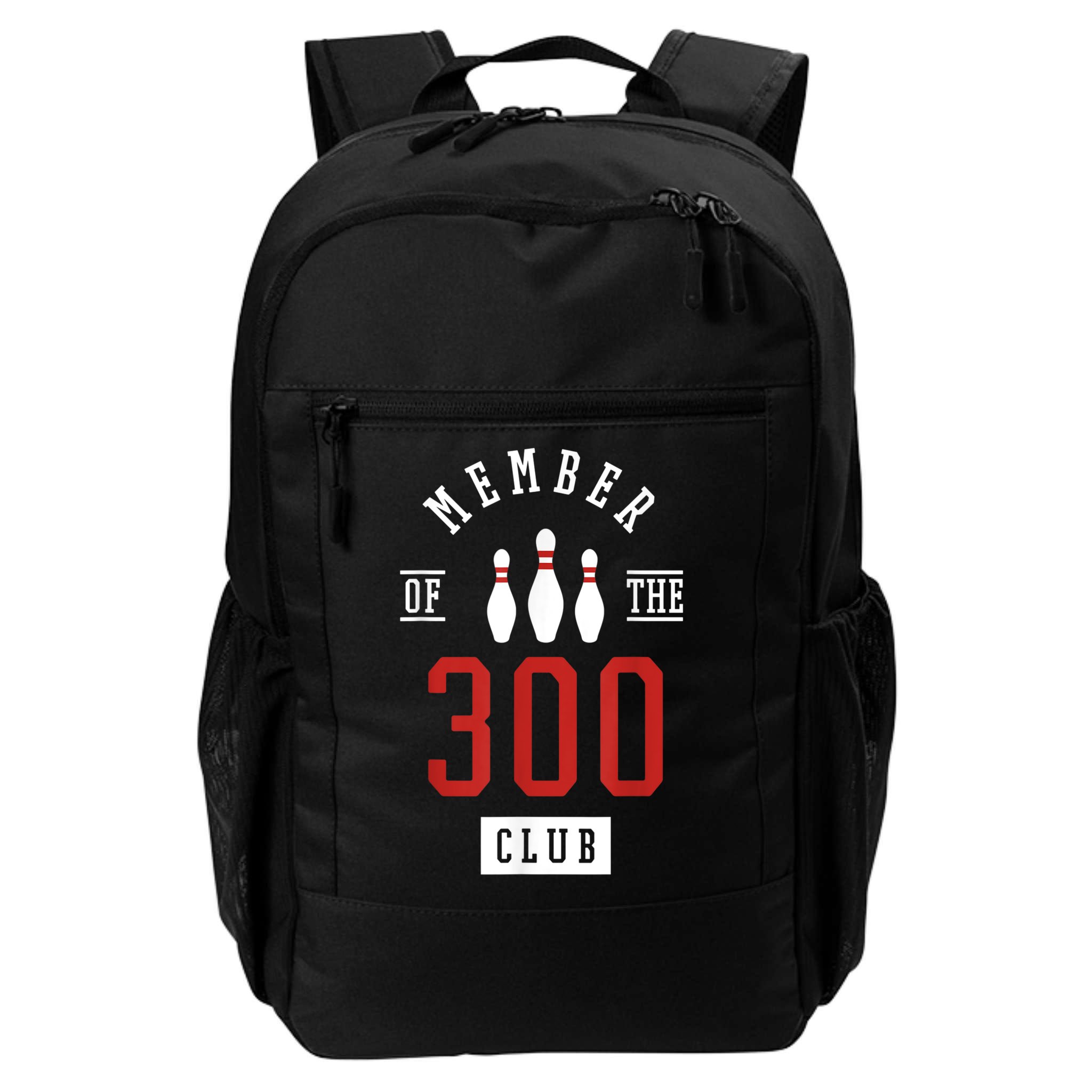 Member Of The 300 Club Bowling Ball Strike Pins Backpack