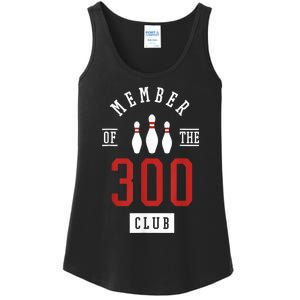 Member Of The 300 Club Bowling Ball Strike Pins Ladies Essential Tank