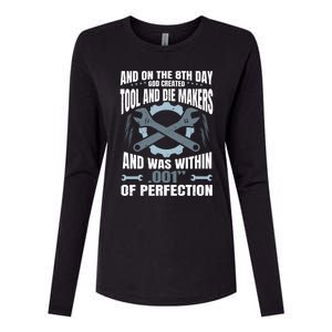 Machining On The 8th Day God Created Tool And Die Machinist Gift Womens Cotton Relaxed Long Sleeve T-Shirt