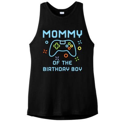 Mommy of the Birthday Matching Video Gamer Birthday Ladies PosiCharge Tri-Blend Wicking Tank