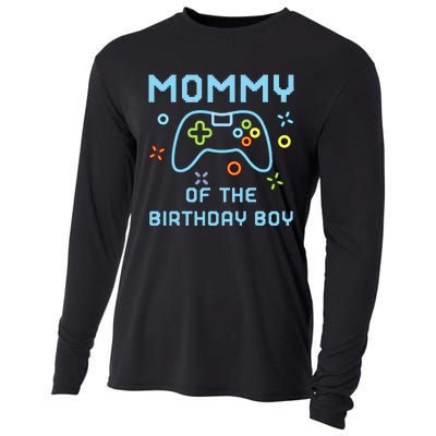 Mommy of the Birthday Matching Video Gamer Birthday Cooling Performance Long Sleeve Crew