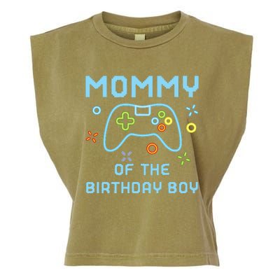 Mommy of the Birthday Matching Video Gamer Birthday Garment-Dyed Women's Muscle Tee