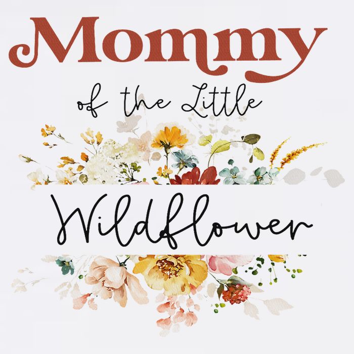 Mommy Of The Little Wildflower Birthday Party Baby Shower V-Neck T-Shirt