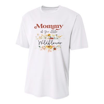 Mommy Of The Little Wildflower Birthday Party Baby Shower Youth Performance Sprint T-Shirt