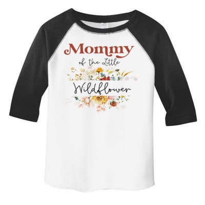 Mommy Of The Little Wildflower Birthday Party Baby Shower Toddler Fine Jersey T-Shirt
