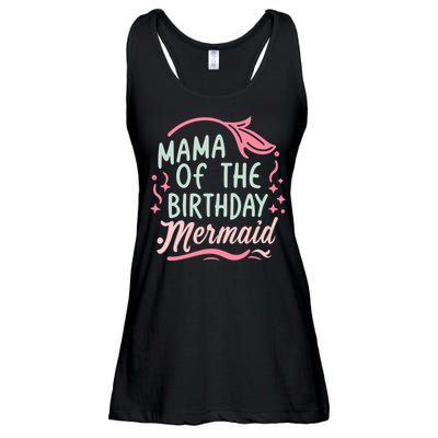 Mama Of The Birthday Mermaid Birthday Party Mermaid Mother Ladies Essential Flowy Tank