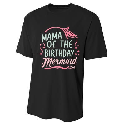 Mama Of The Birthday Mermaid Birthday Party Mermaid Mother Performance Sprint T-Shirt