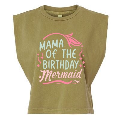 Mama Of The Birthday Mermaid Birthday Party Mermaid Mother Garment-Dyed Women's Muscle Tee