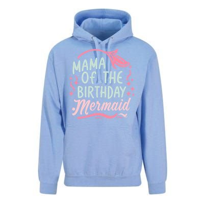 Mama Of The Birthday Mermaid Birthday Party Mermaid Mother Unisex Surf Hoodie