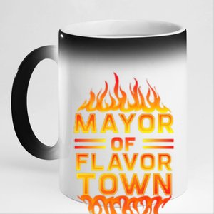 Mayor Of The Flavor Town 11oz Black Color Changing Mug