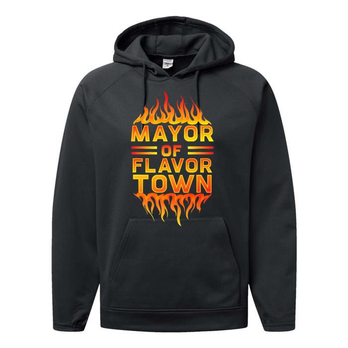 Mayor Of The Flavor Town Performance Fleece Hoodie