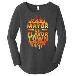 Mayor Of The Flavor Town Women's Perfect Tri Tunic Long Sleeve Shirt